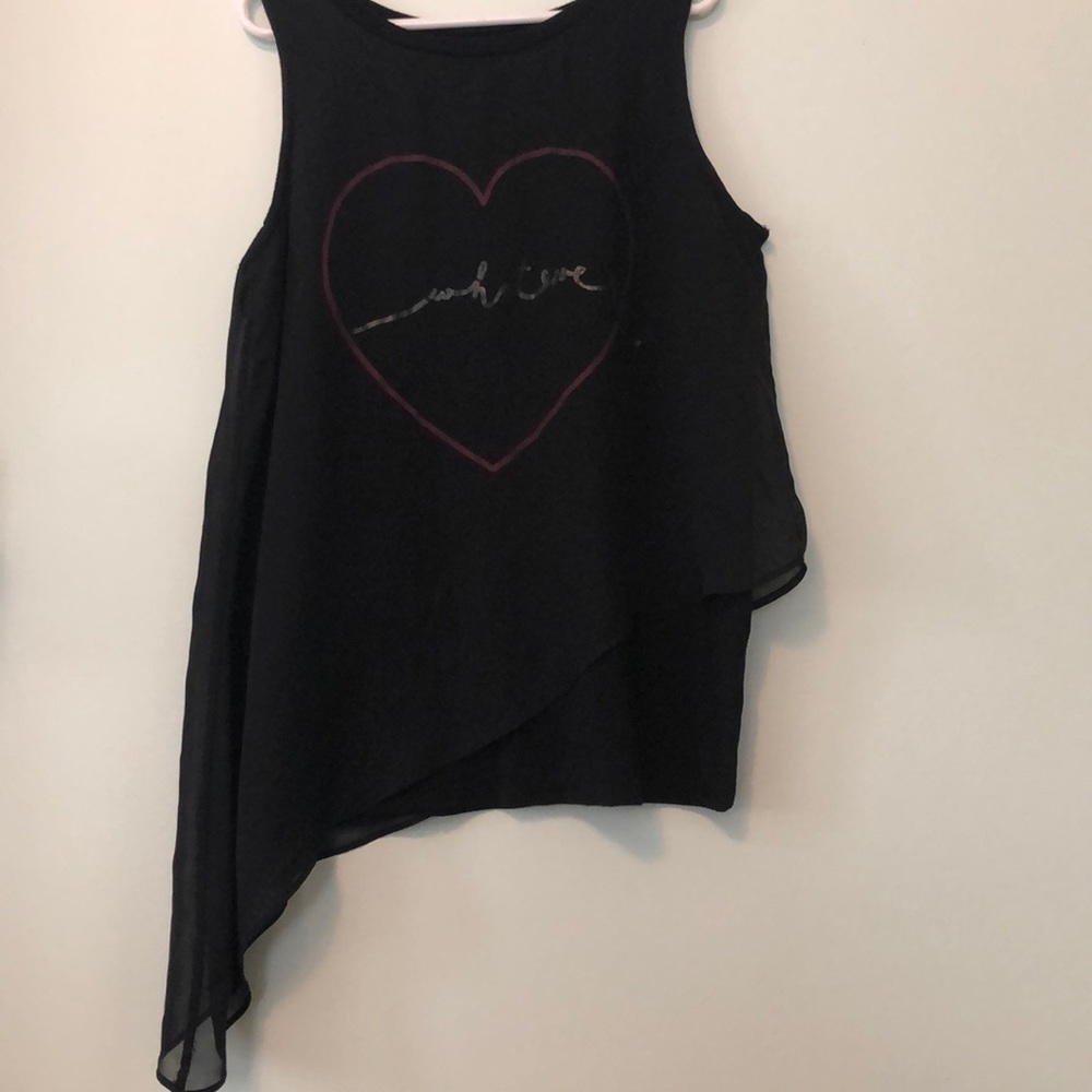 black “whatever” tank top